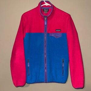 VTG Patagonia Synchilla Full Zip Snap Pocket Jacket Multi Color-block Womens Med